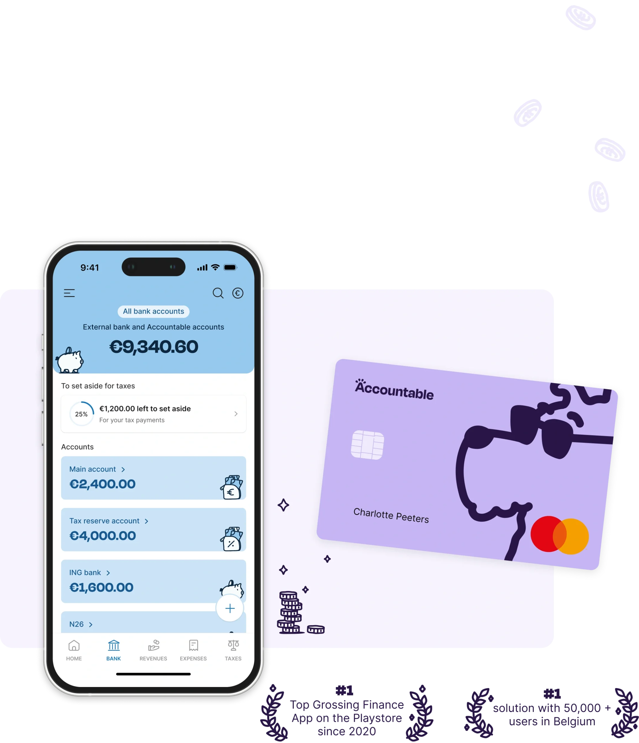 Capture d'écran de Accountable — Mobile app banking view